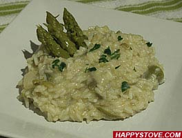 Asparagus Risotto - By happystove.com
