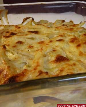 Oven Baked Fennel in Bechamel Sauce - By happystove.com