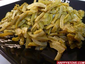 Saute of Green Beans and Onions - By happystove.com